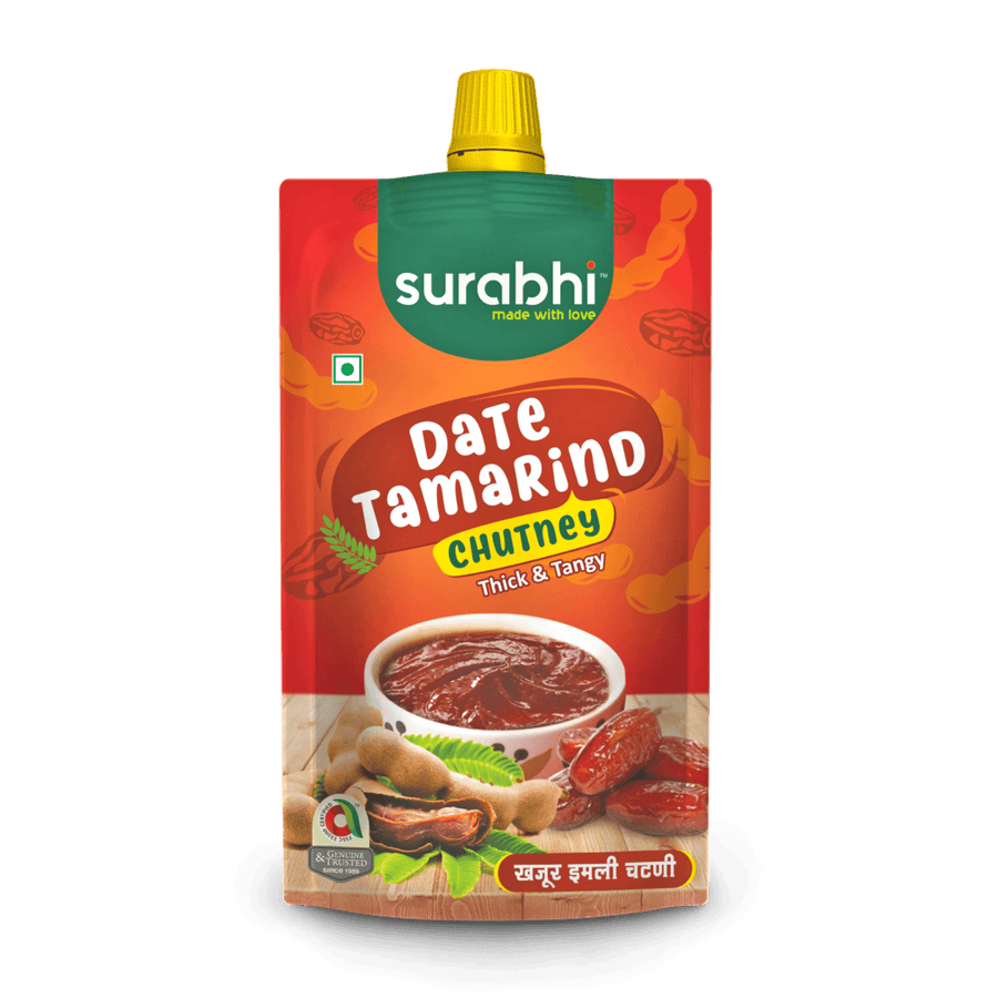 Surabhi Sauces| Surabhi Date Tamarind Chutney| Thick & Tangy Chutney| Khatti Meethi Chutney| Khajur Imli Chutney| Surabhi Sauce| 