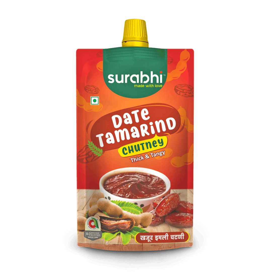 Surabhi Sauces| Surabhi Date Tamarind Chutney| Thick & Tangy Chutney| Khatti Meethi Chutney| Khajur Imli Chutney| Surabhi Sauce| 