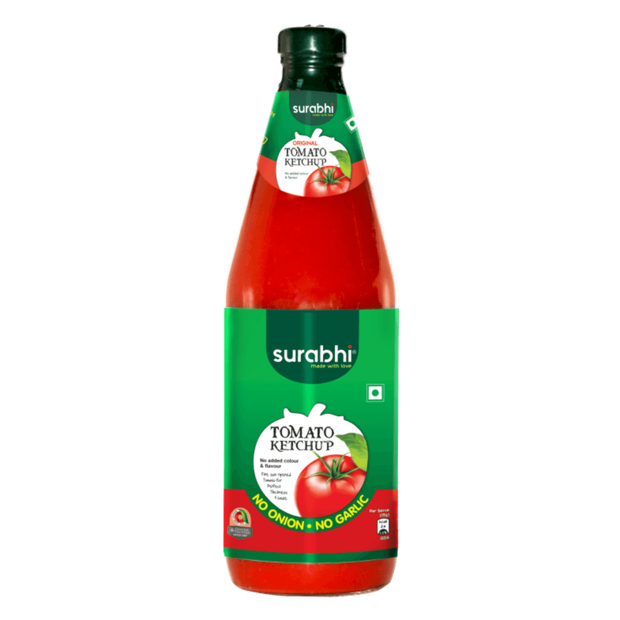 Surabhi Sauces| Surabhi No Onion No Garlic Ketchup| Surabhi Tomato Ketchup| Fresh Tomatoes| Jain Range| Original Tomato Ketchup|  Surabhi Sauce |