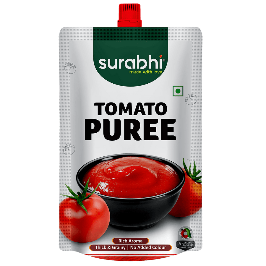 Surabhi Sauces| Surabhi Tomato Puree| Rich Aroma| Thick & Grainy| No Added Colour| Surabhi Sauce| Surabhi Dil Se Pure| Surabhi Puree|  